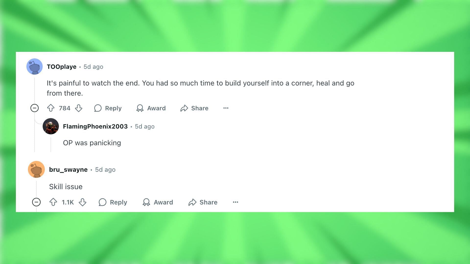 Redditors react to the baby zombie attack video (Image via Reddit)